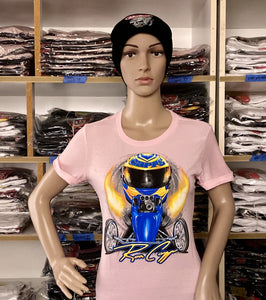 Ron Capps Fuel Altered Ladies Babydoll Tee Pink