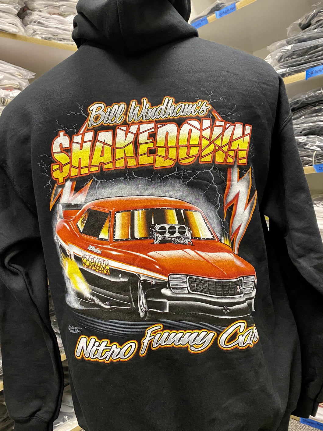 Shakedown Nitro Funny Car Black Pullover Hoodies