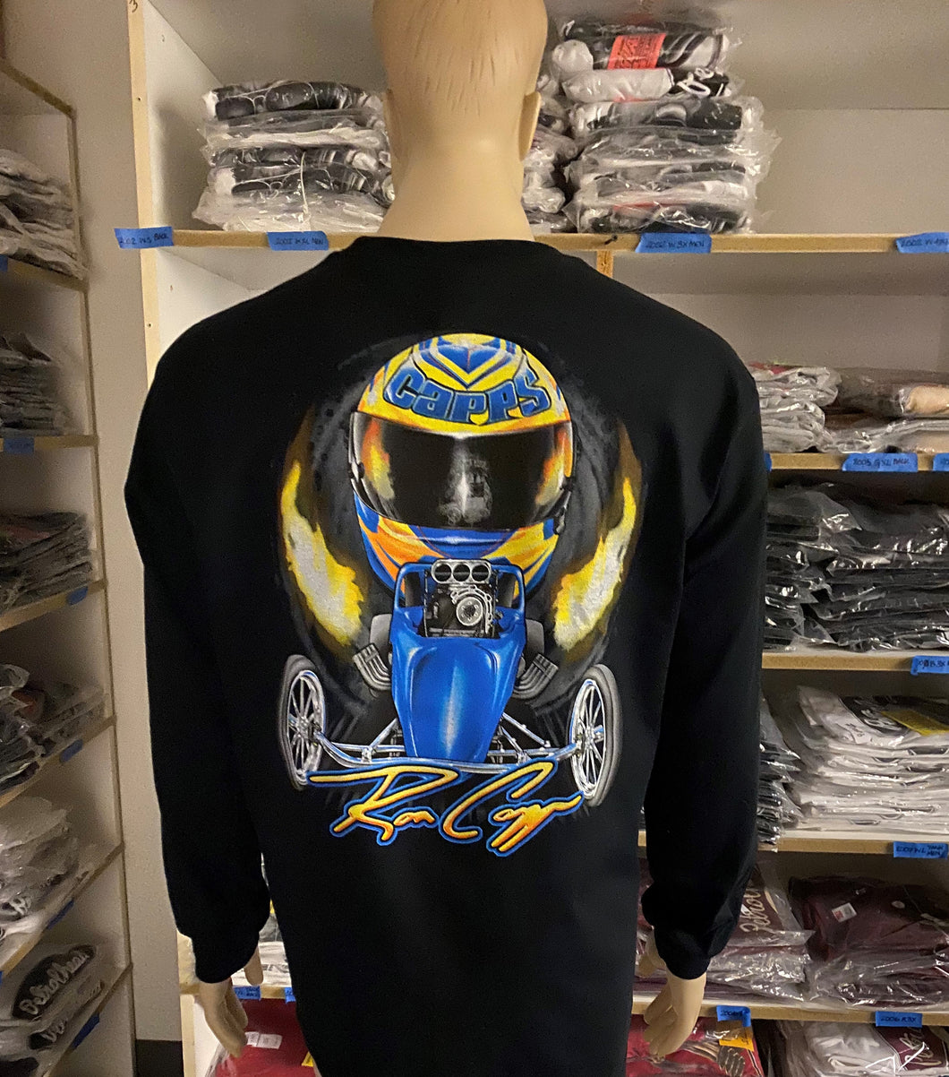 Ron Capps Fuel Altered Men's Black Long Sleeve Tee